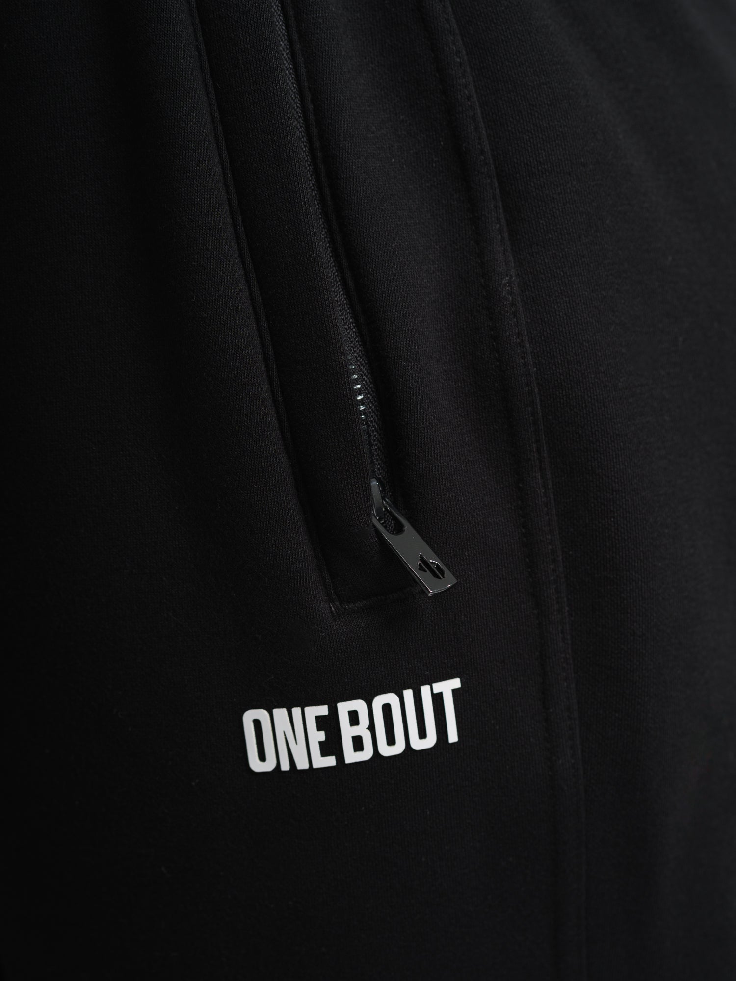 ONE BOUT Men's Script Bottoms in Black — angle