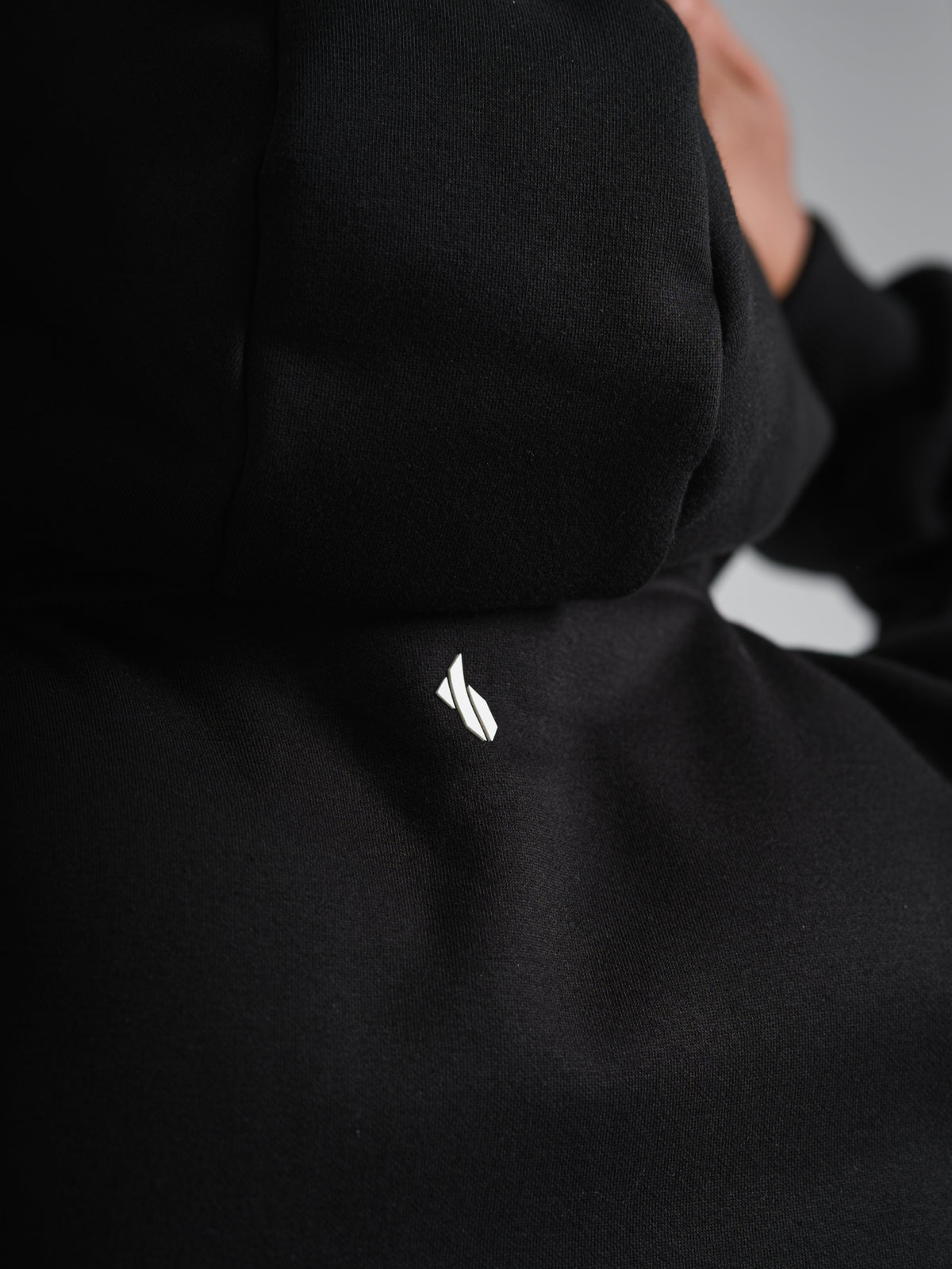 One Bout Men's Script Oversized Hoodie in Black — styled