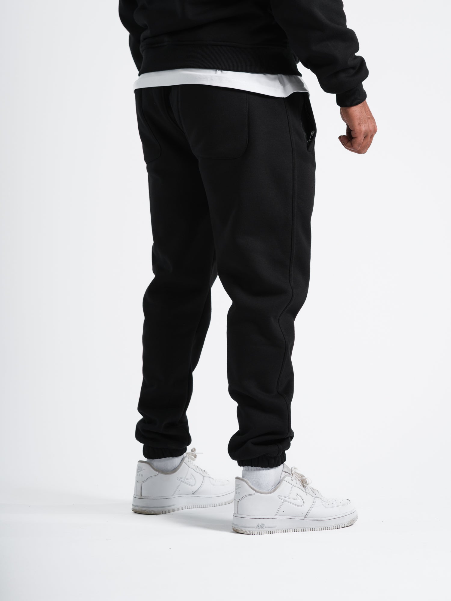 ONE BOUT Men's Script Bottoms in Black — back view
