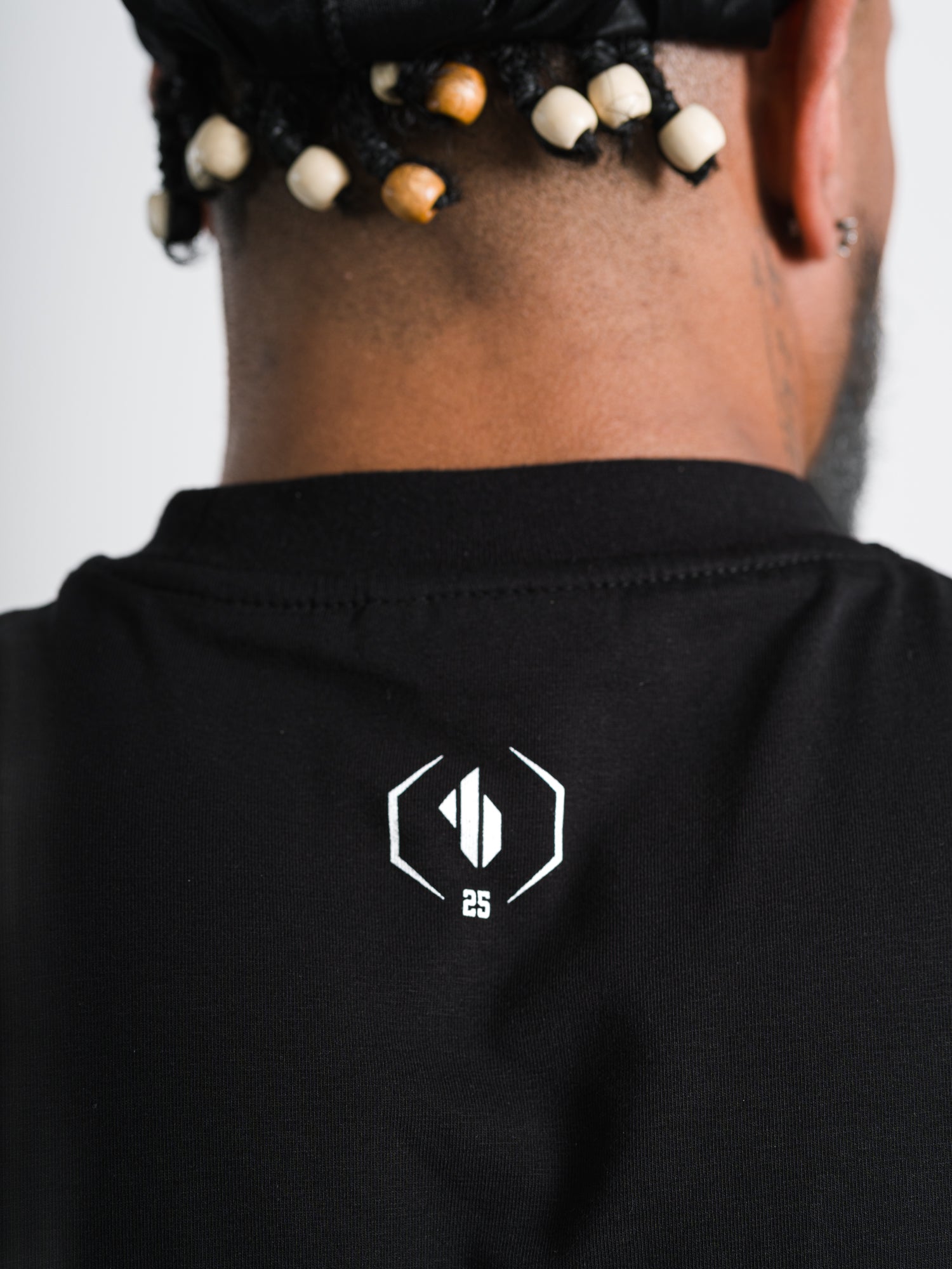 One Bout Men's Script T-Shirt (Limited) in Black — detail