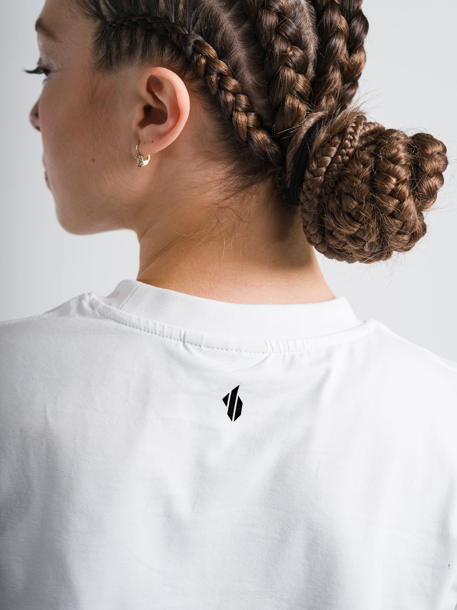 ONE BOUT Women's Script T-Shirt in White — styled